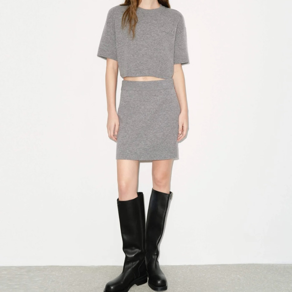 MO&CO WOOL BLEND SKIRT AND TOP SET